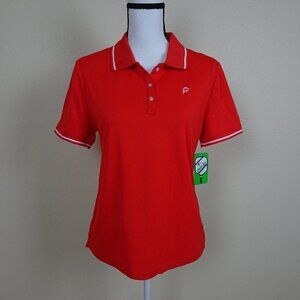 Women's Polo Shirt Wine Glass Logo